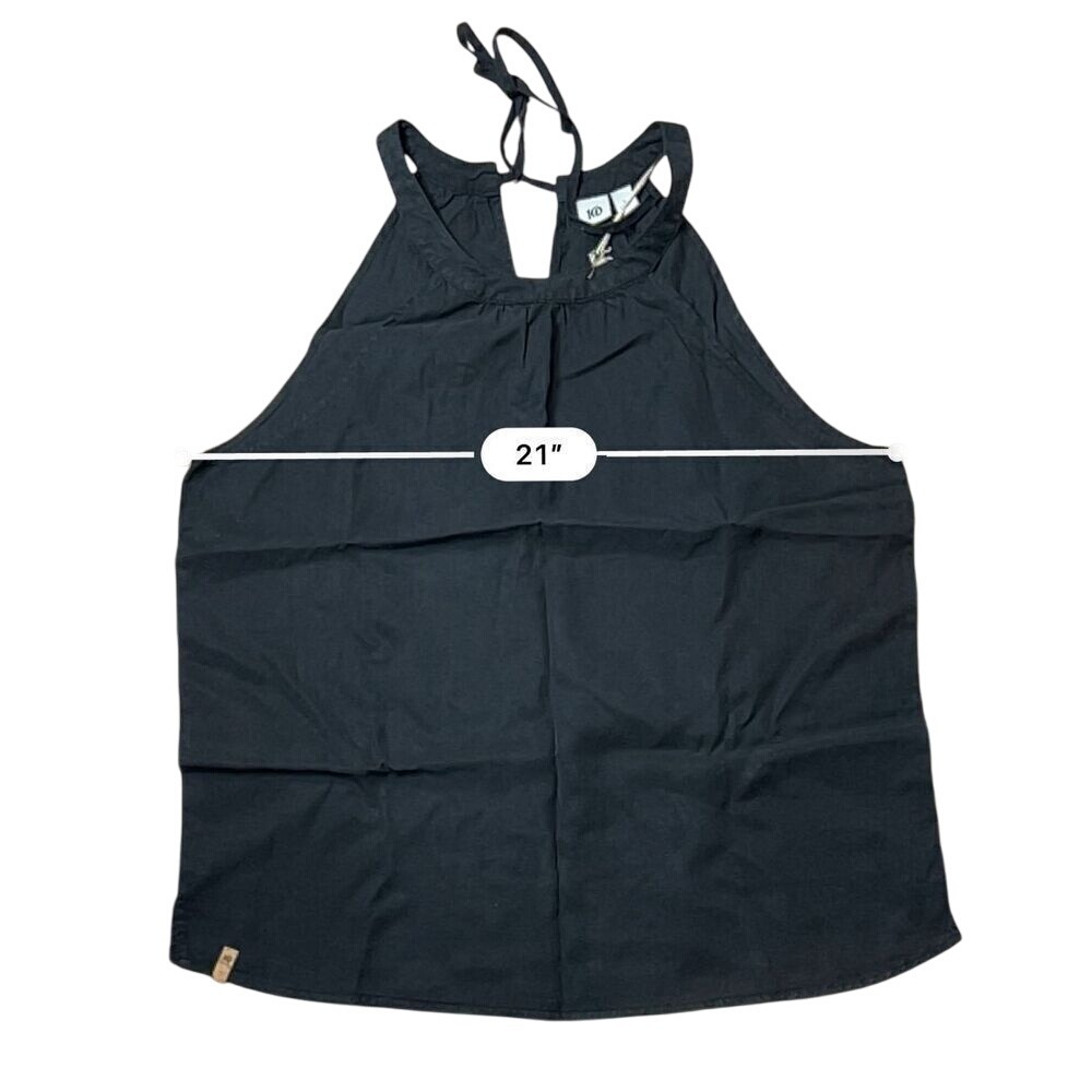 Tentree Delta Halter Style Tank Black Tencel Sleeveless Top sz Large NWT - Picture 6 of 11